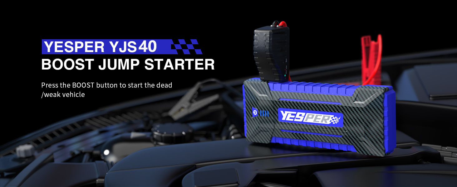 YESPER Jump Starter Portable, 4120A Peak Car Jumper Starter