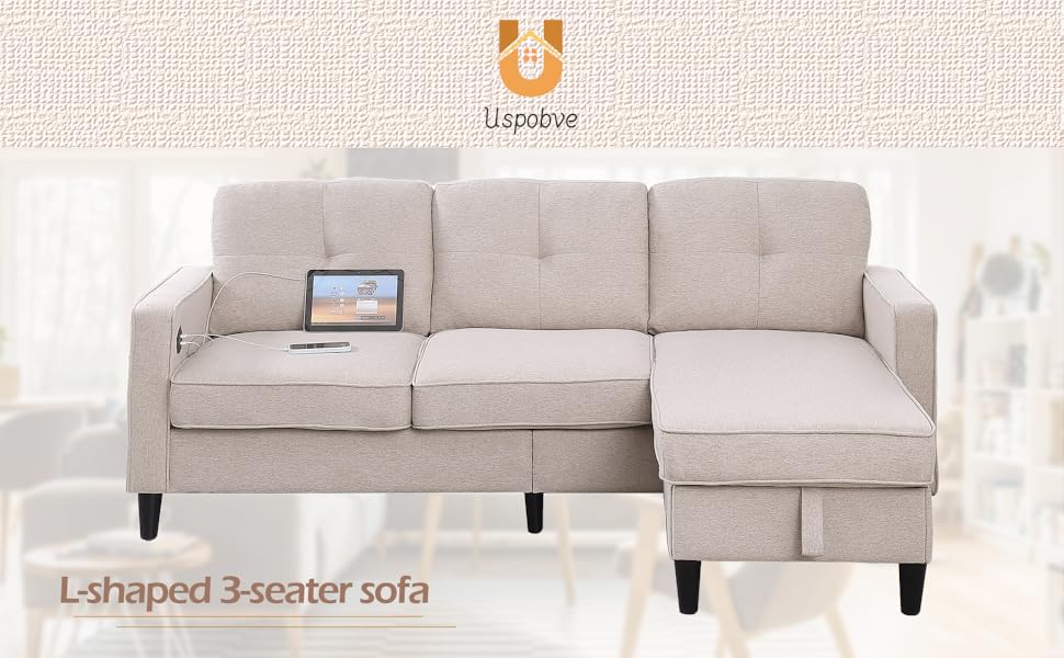 Sectional Sofa for Living Room 76inch Small Space Couches 3