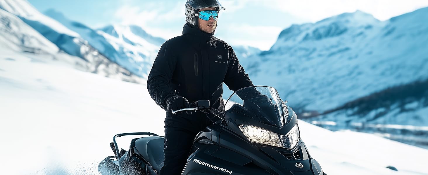 Venustas Classic Men's Heated Jacket (Black,M) and Heated