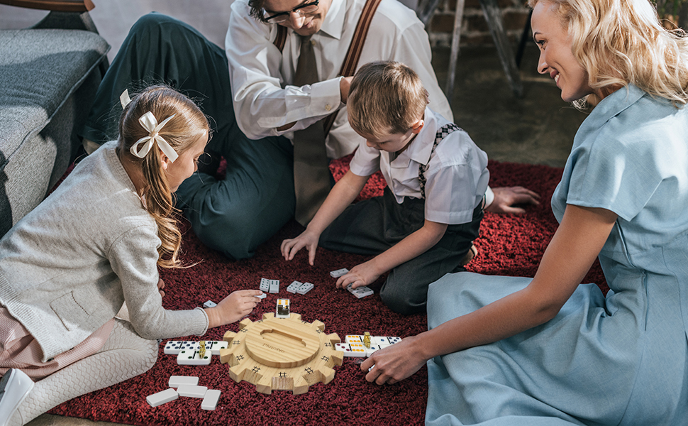 plusvivo Mexican Train Dominoes Accessories SetIncluding a 7.89Inch