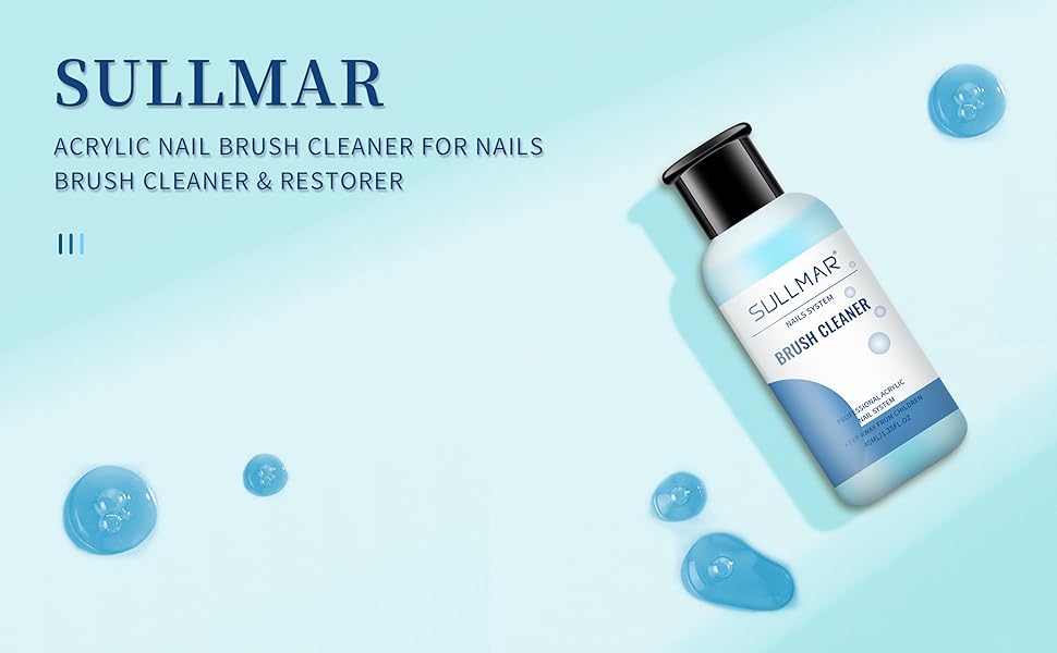 SULLMAR 1.3FL.OZ Nail Brush Cleaner,Brush Cleaner Acrylic