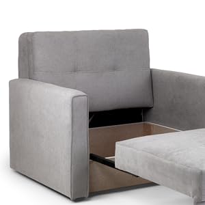Honeypot - Viva - Small Pull Out Single Sofa Bed - Convertible Sleeper Foldable Lounger Armchair - Fabric (Armchair Sofabed, Grey) 14 viva