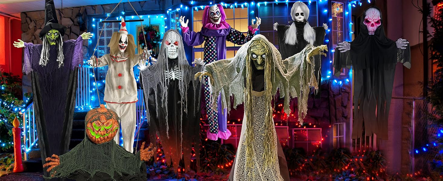 YOKUJITU Halloween Animatronics Hanging Demon Girl