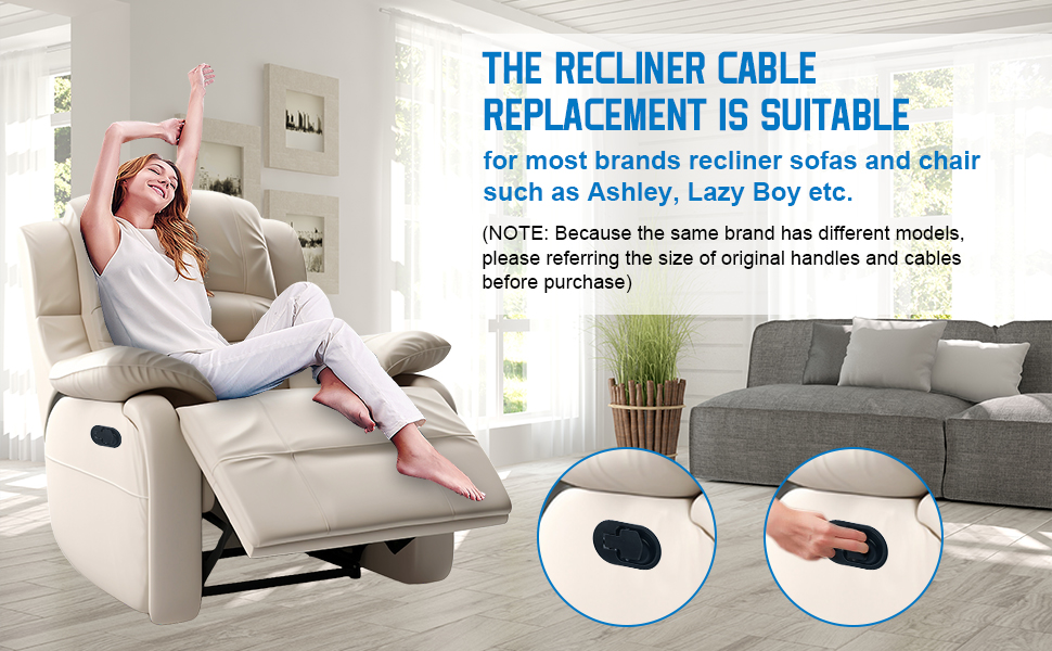 Metal Recliner Handle Replacement Parts with Cable