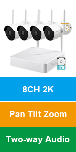 PTZ wifi security camera system