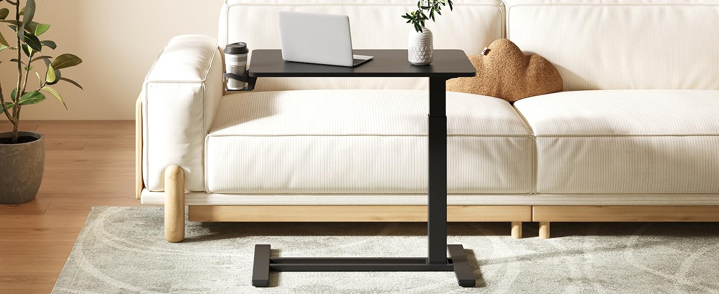 mobile standing desk overbed table IN LIVING ROOM