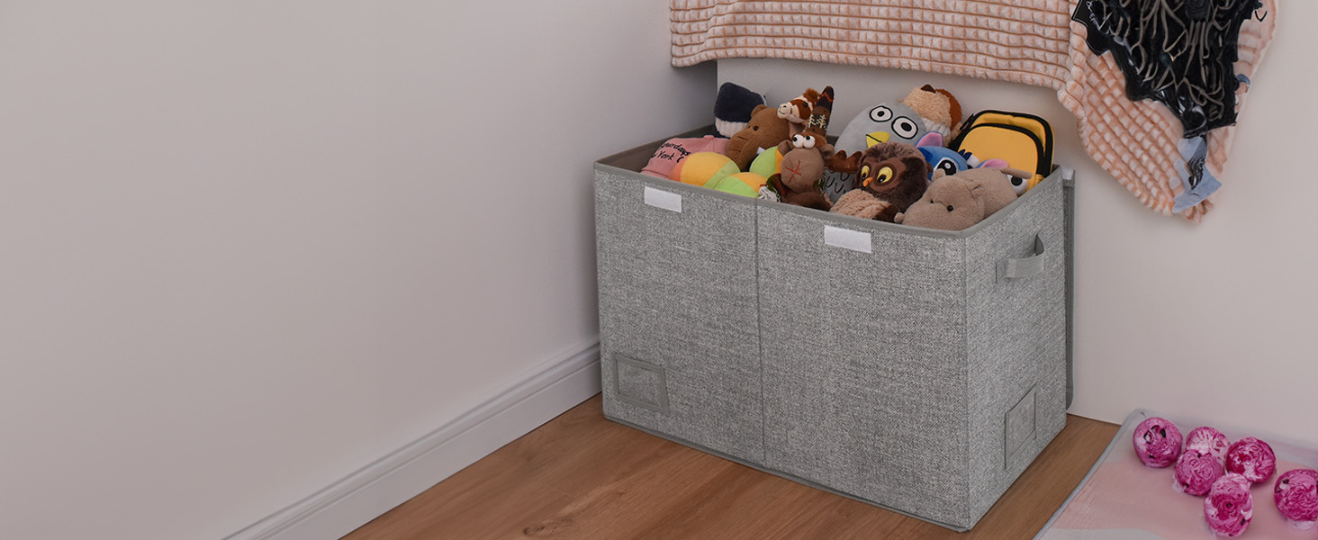 GRANNY SAYS Toy Box Storage, Grey, Pack of 1