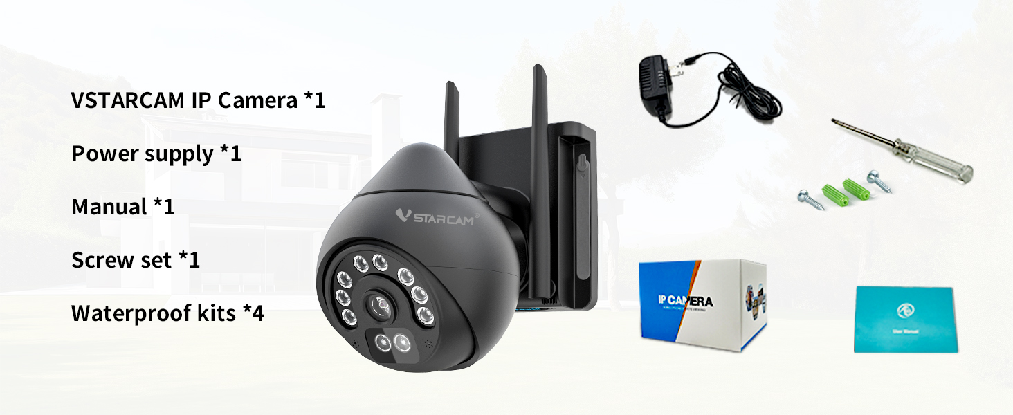 VSTARCAM HD Wi-Fi Surveillance PTZ Outdoor Security Camera