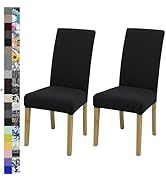 Dining Chair Cover,Dining Room Chair Covers Set of 2,Jacquard Stretch Kitchen Chair Cover,Detacha...
