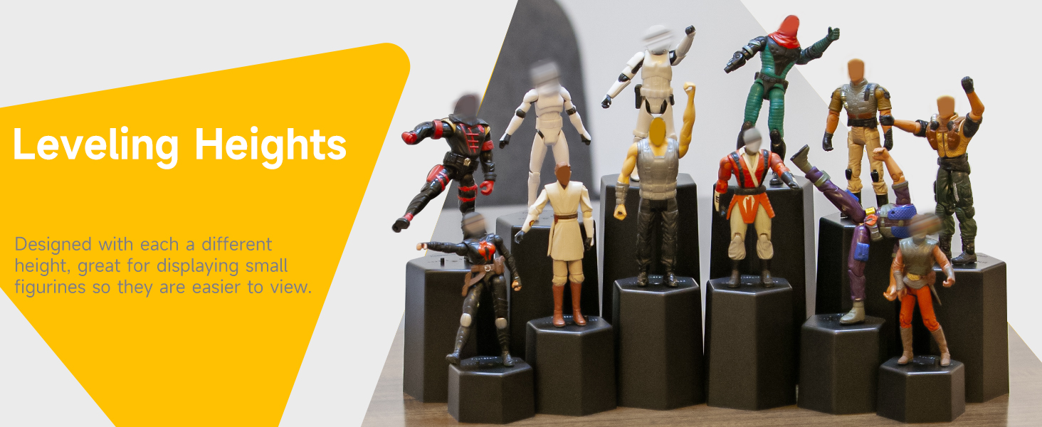 FIGURESLAB 24PCS Action Figure Risers Display Stands Holder