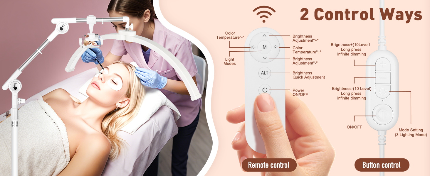 2-in-1 remote control lash light for eyelash tech tattoo light lash lamp for eyelash extensions