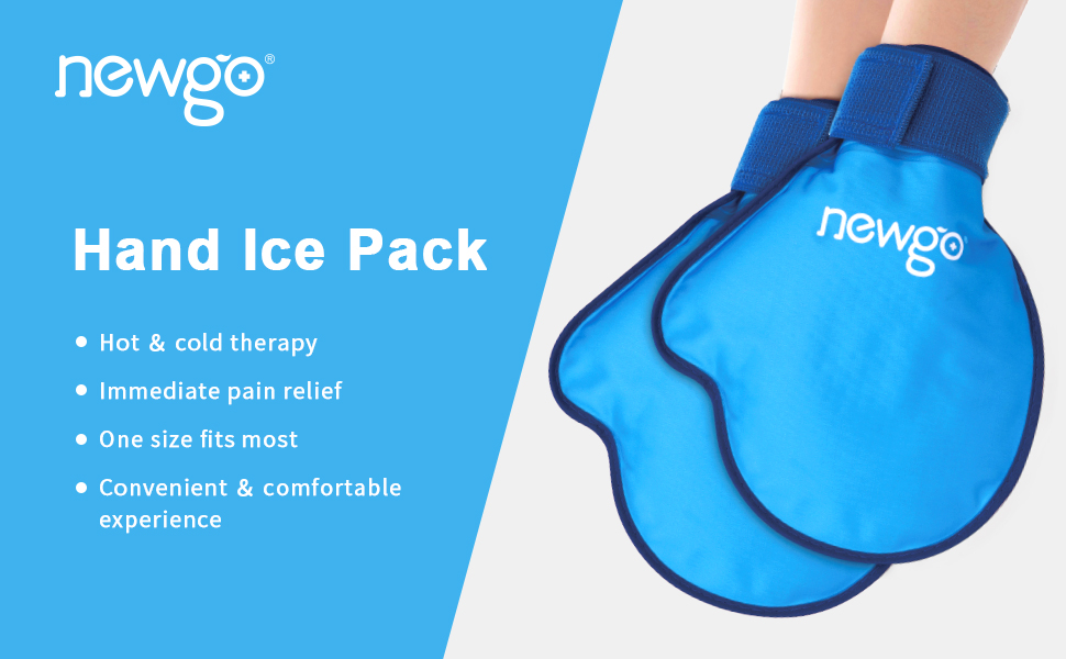 NEWGO Hand Ice Packs Ice Gloves Hot Cold Therapy Full Coverage Ice
