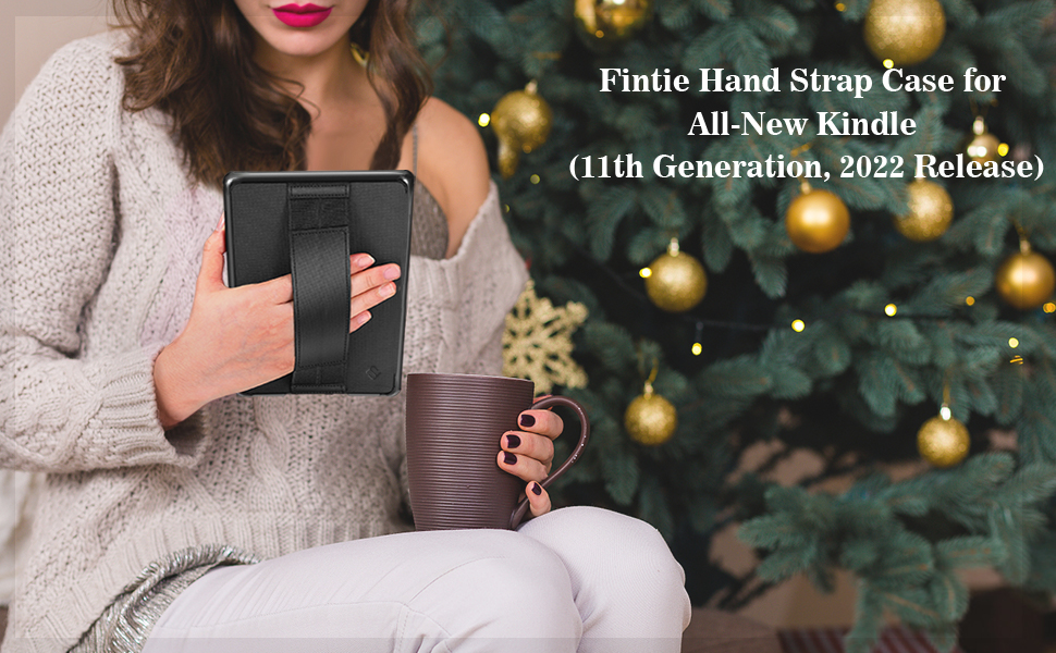kindle 2022 11th gen lightweight silicone shock absorb tri fold skin rotating stand holder