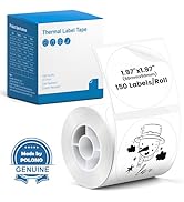 POLONO Thermal Labels for PM220S Label Maker, 2 inch (50mm) Round Thermal Label, Waterproof, Mult...