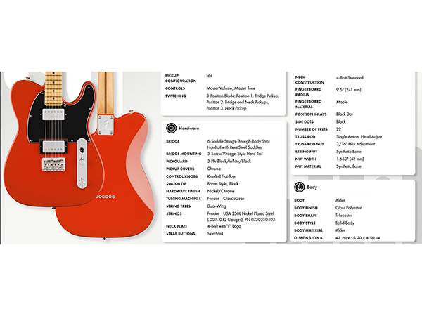 テレキャスFender Player II Telecaster HH RED Amazon.com: Fender Player II Telecaster HH - Coral Red
