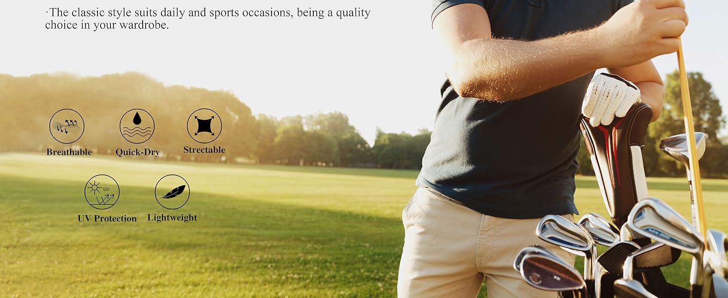 polo golf casual workout shirt men