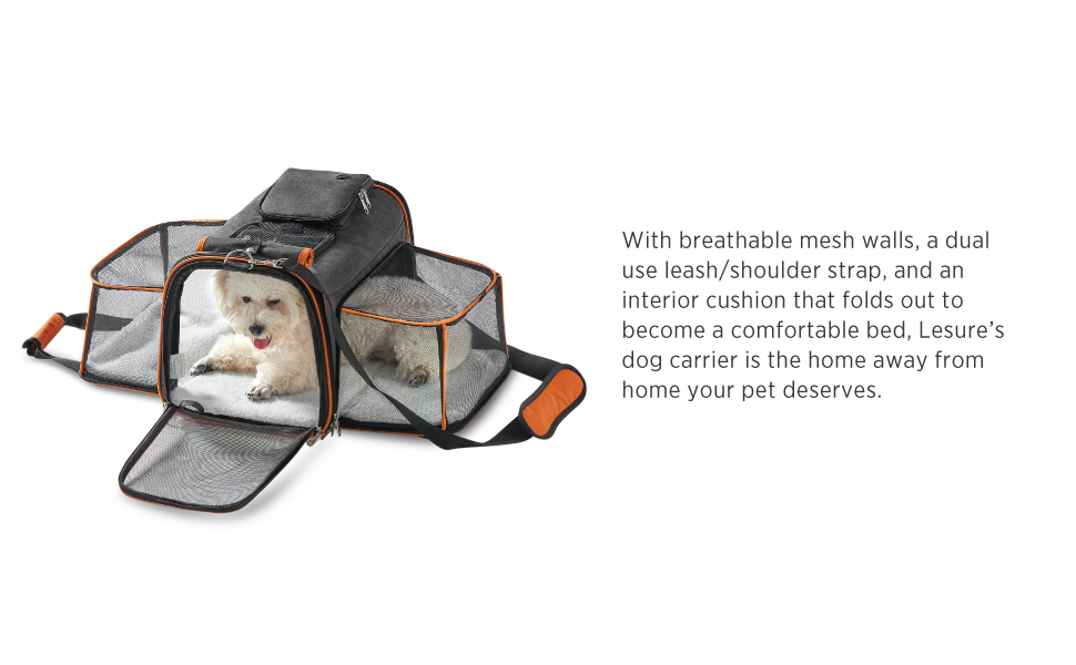 Lesure TSA Airline Approved Pet Carrier Expandable Cat Carrier