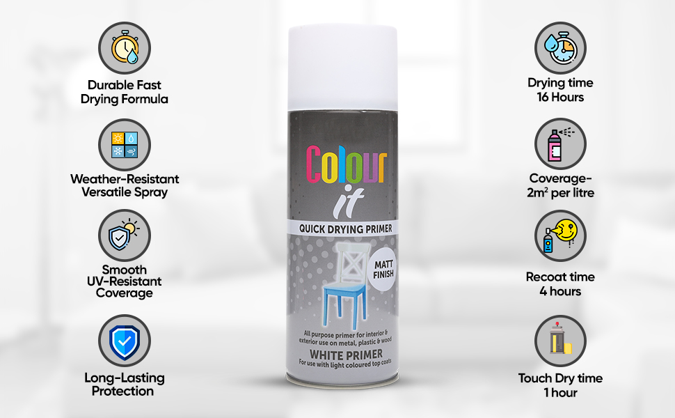 ASAB All Purpose Spray Paint 400 ml Wood Plastic Metal Paint