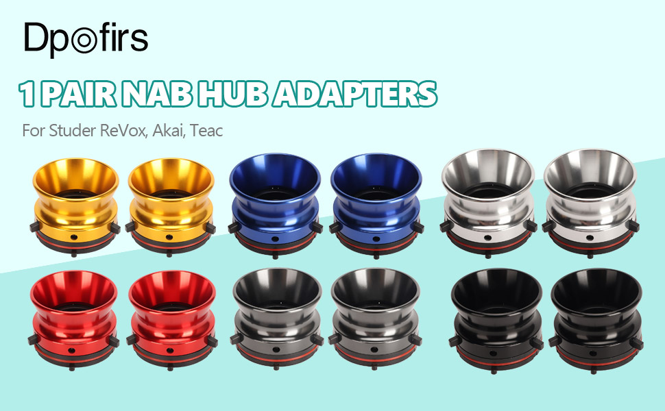 1 Pair Nab Hub Adapters, 10 inch Reel to Reel Tape Nab Hub Adapter for StuderReVox