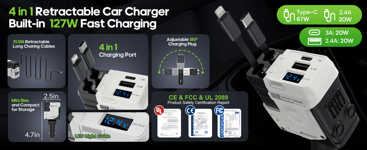 retractable car charger