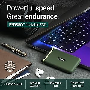 Amazon.in: Buy Transcend 380C 1TB Portable SSD - Up to 2,000 MB/s