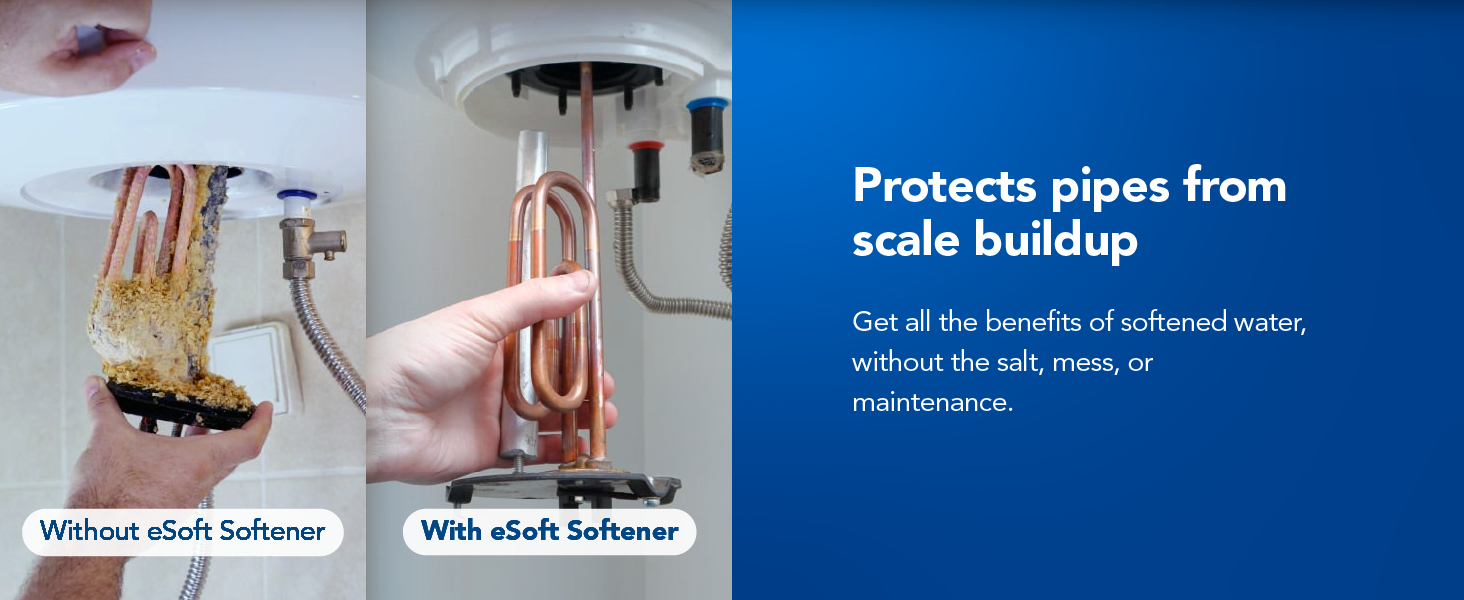protects pipes from scale buildup