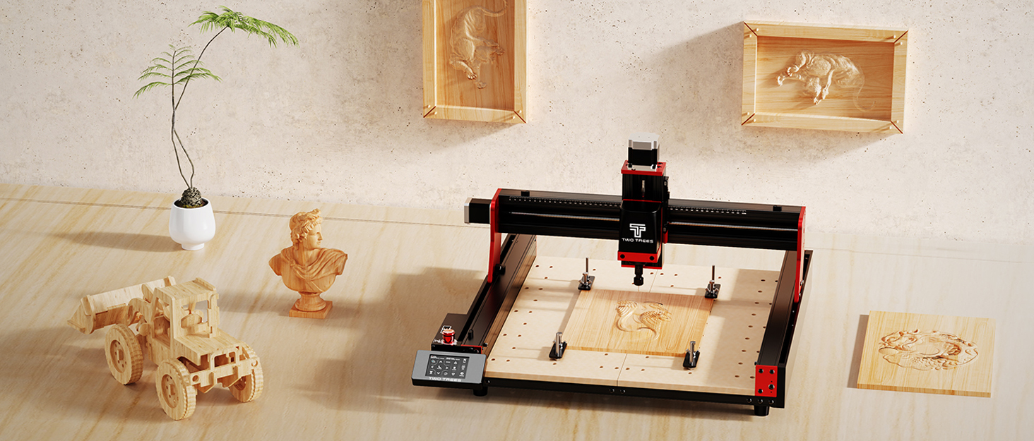 CNC Router Machine TTC450 Pro for Woodworking 3-Axis Engraving All-Metal Milling Machine for Wood