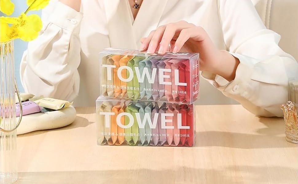 WUWEOT 140 Pack Compressed Towels Tablets, Disposable Face