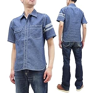 Amazon.co.jp: (桃太郎ジーンズ) 半袖シャツ MS045S