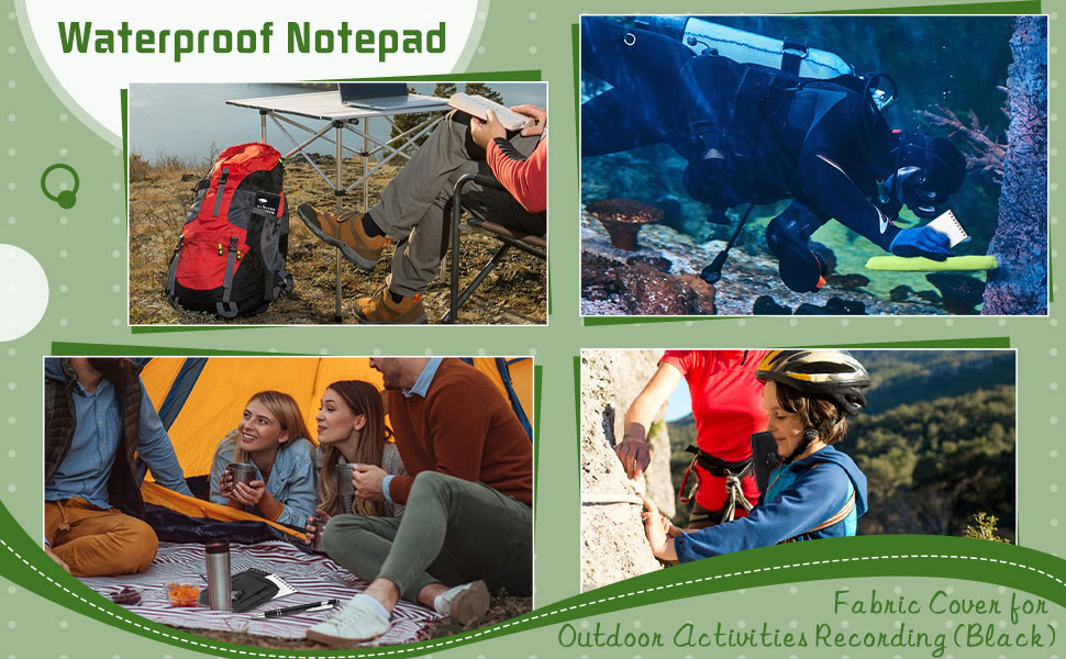 Prudiut 5 Pcs Waterproof Notebook Waterproof Notebook