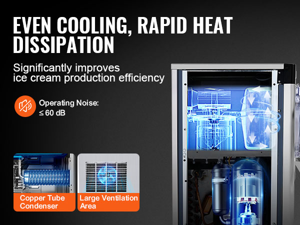 ice cream maker with condenser