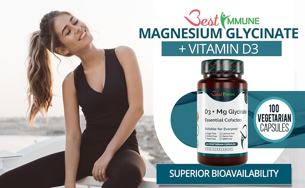 Magnesium Glycinate + D3 Essential Cofactors Complex Premium Quality
