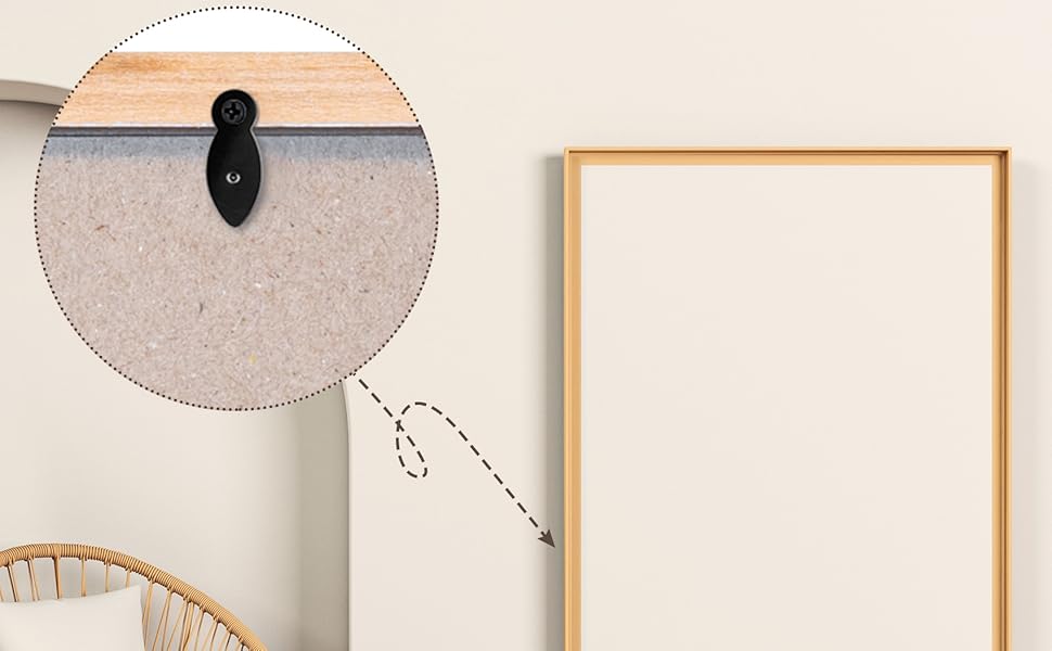 HINZIC 200pcs Black Picture Frame Turn Buttons Flat Metal Drop Shape