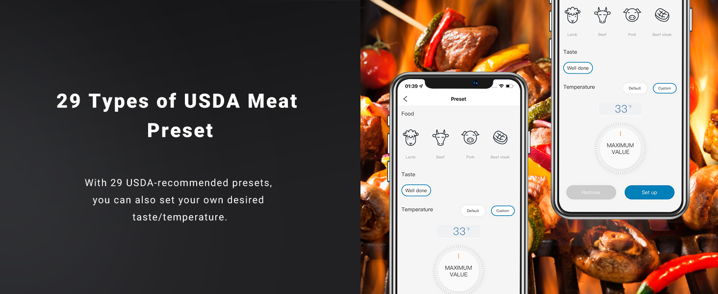 bluetooth meat thermometer wireless