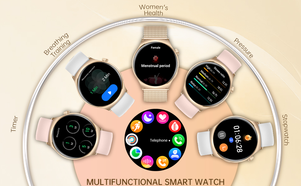 ladies smart watch smart watch women montre pour femme health watch heart rate watch