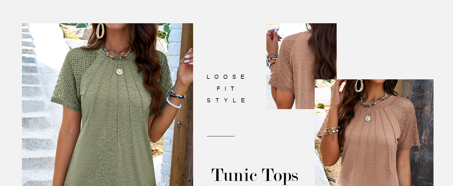 womens summer tops short sleeve shirts for women casual dressy tops spring crew neck womens blouses
