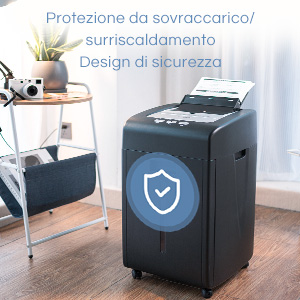 Distruggi Documenti 60 Fogli Automatico - Trituratore Micro Taglio P5 Per Ufficio Con 20L Cestino