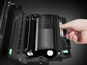 Install the new mfc7360n toner cartridge and drum unit assembly into mfc7460dn printer