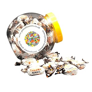 250g Cookie Jar of Walkers Individually Wrapped Treacle Dabs Toffees