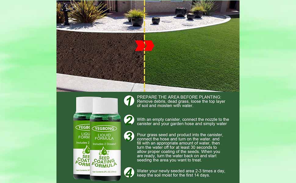 Liquid Green Grass Lawn Spray, grass seeds for lawn Liquid Seeding