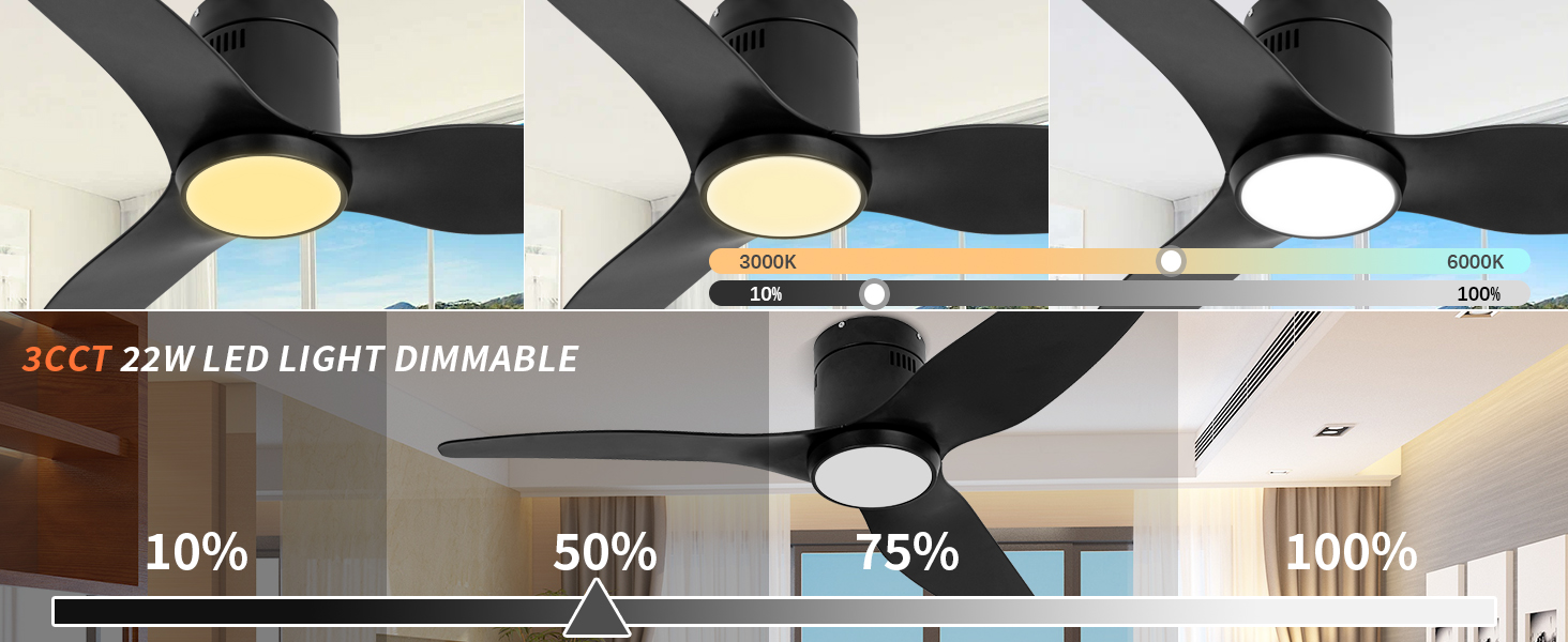 22W 3CCT LED light dimmable 10%~100% adjustable brightness Creating a different atmosphere