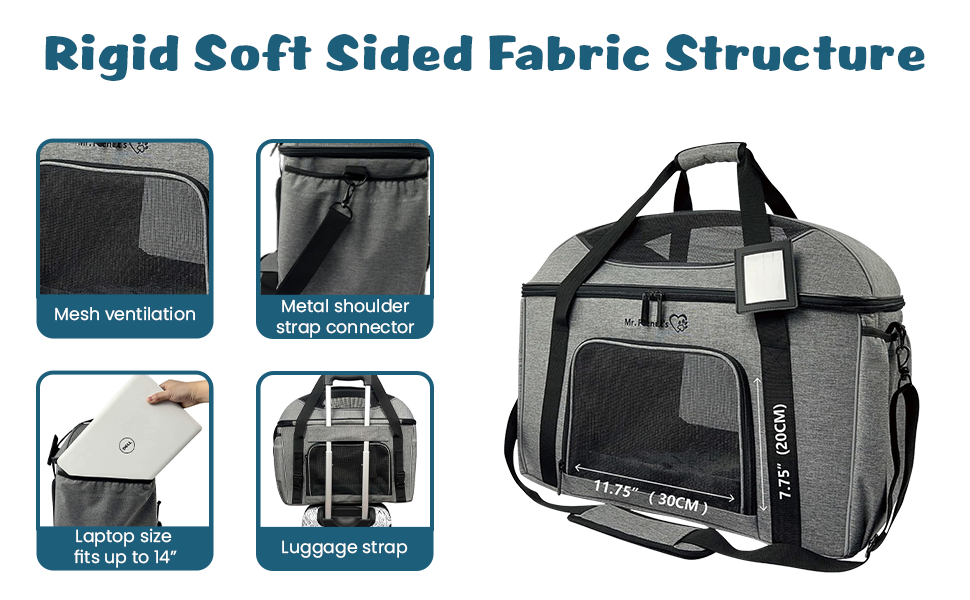  Front Loading Zippered Pocket For Storing Treats, Meds, Papers Padded Pocket For Bag Dispensing