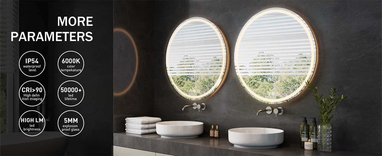 round bathroom mirror