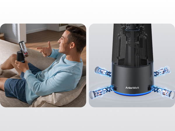 Amazon.co.jp: AnkerWork S600 Speakerphone 会議用マイク