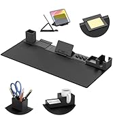 KDD Desk Pad and Organizer Set, 6 in 1 Mouse Mat with Magnetic Desktop Storage Accessories DIY Fe...
