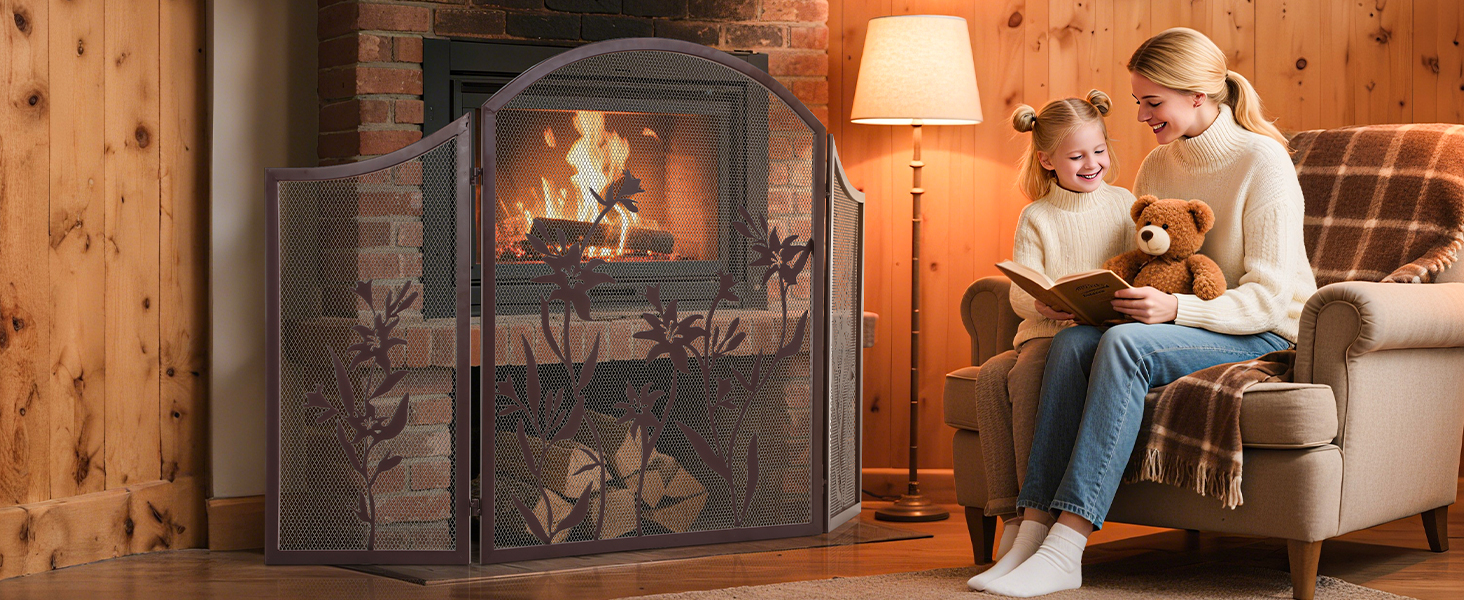 decorative fireplace screen