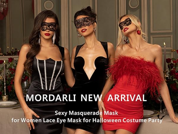 Amazon.com: Mordarli Masquerade Mask for Women Black Lace Eye Mask