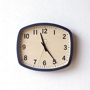月夜の景色　掛け時計　木製　静音時計　スイープ式時計 不二貿易 掛け時計 静音 木製 北欧 軽量 おしゃれ 木目 壁掛け