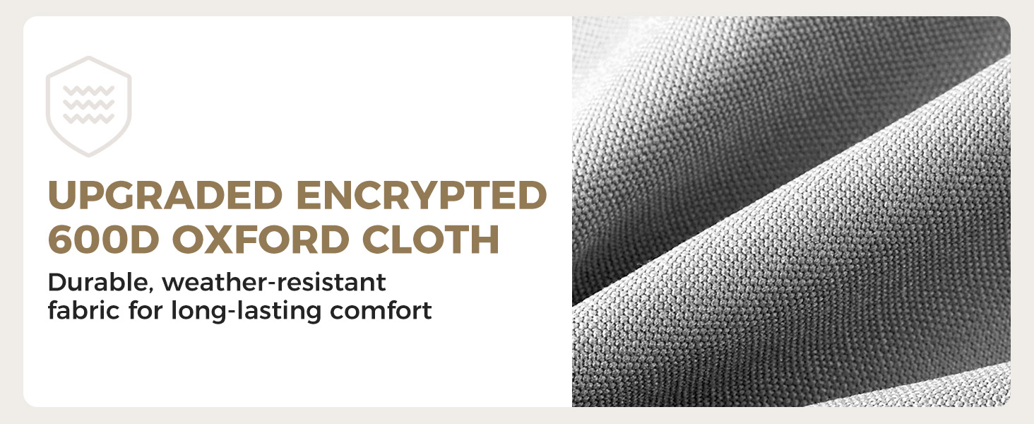 Durable, weather-resistant fabric for long-lasting comfort