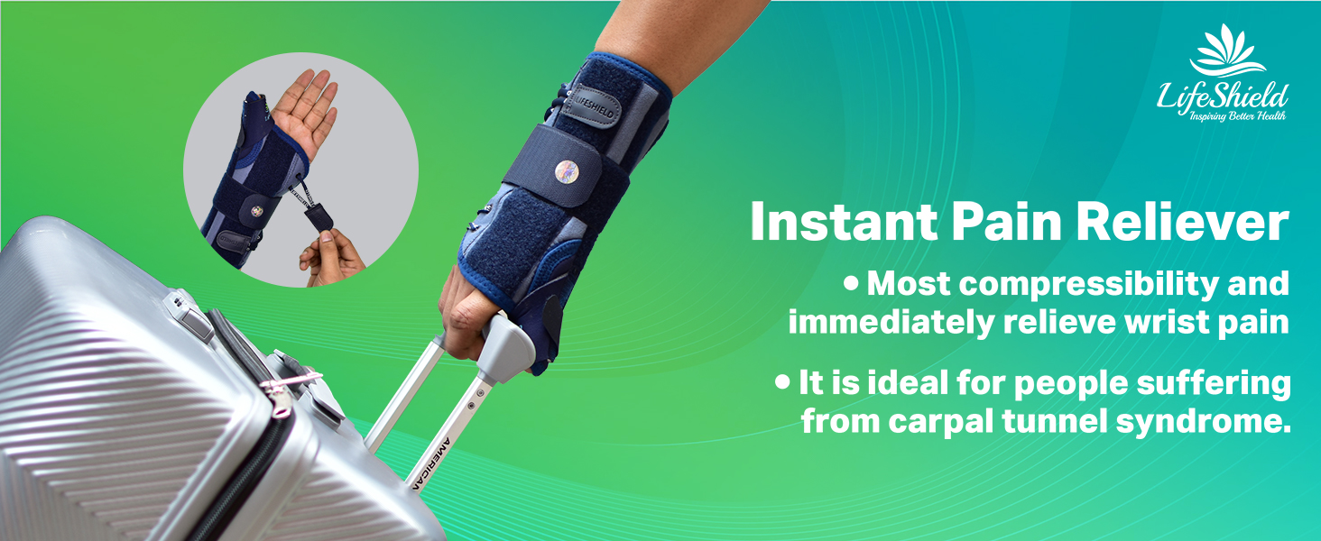 Buy LIFESHIELD Wrist Splint With Thumb Support Immobilize & Stabilize